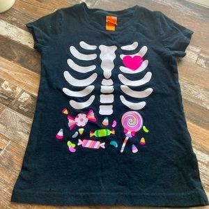 Black Skeleton Girls Shirt